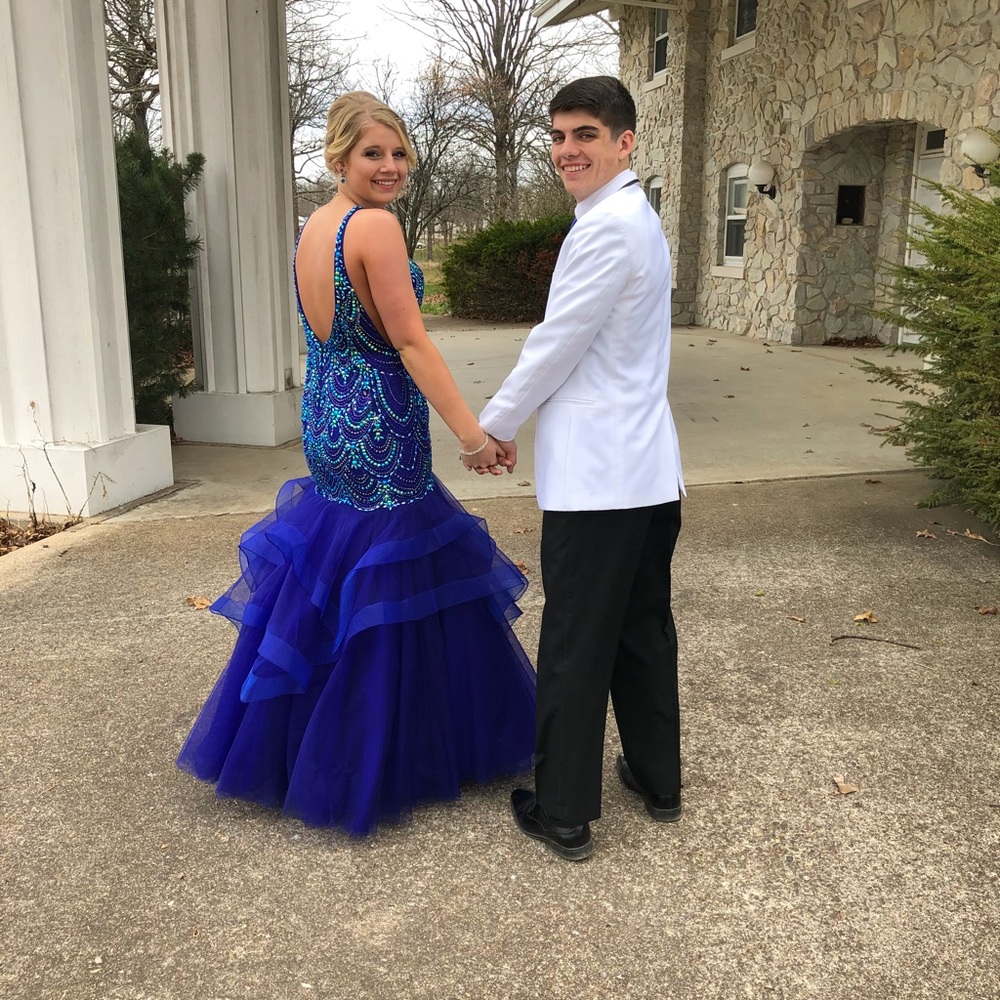 Blue Prom Dress - Picture 2 of 4
